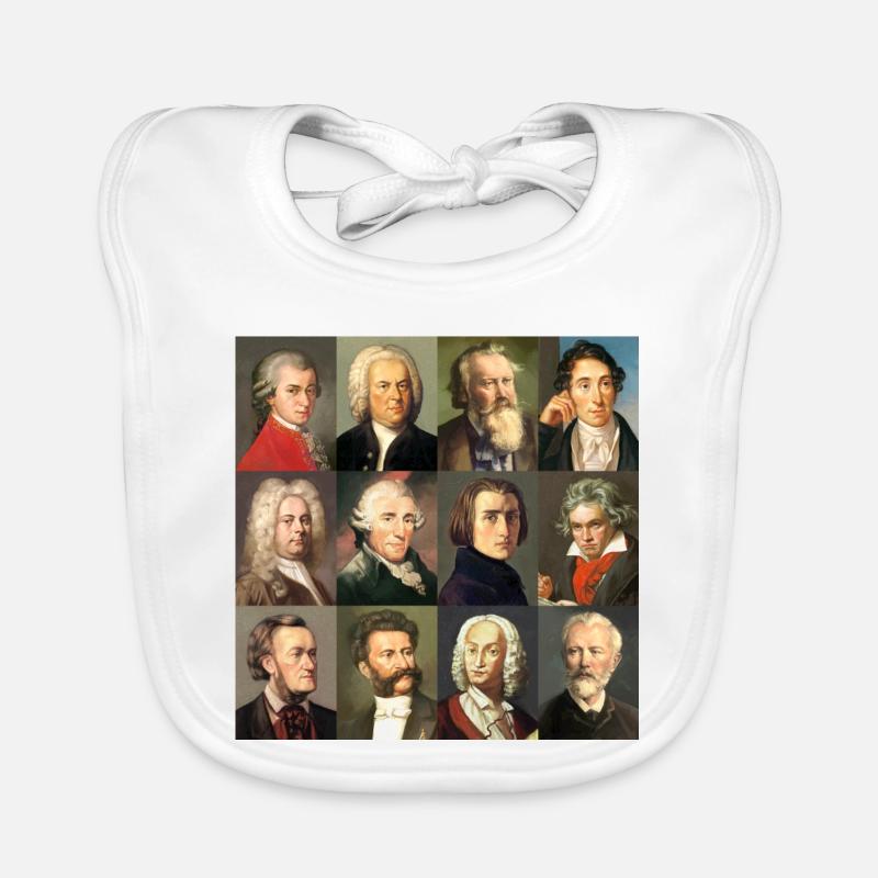 12 compositeurs classiques ... de Bach à Wagner Bavoir bio Bébé