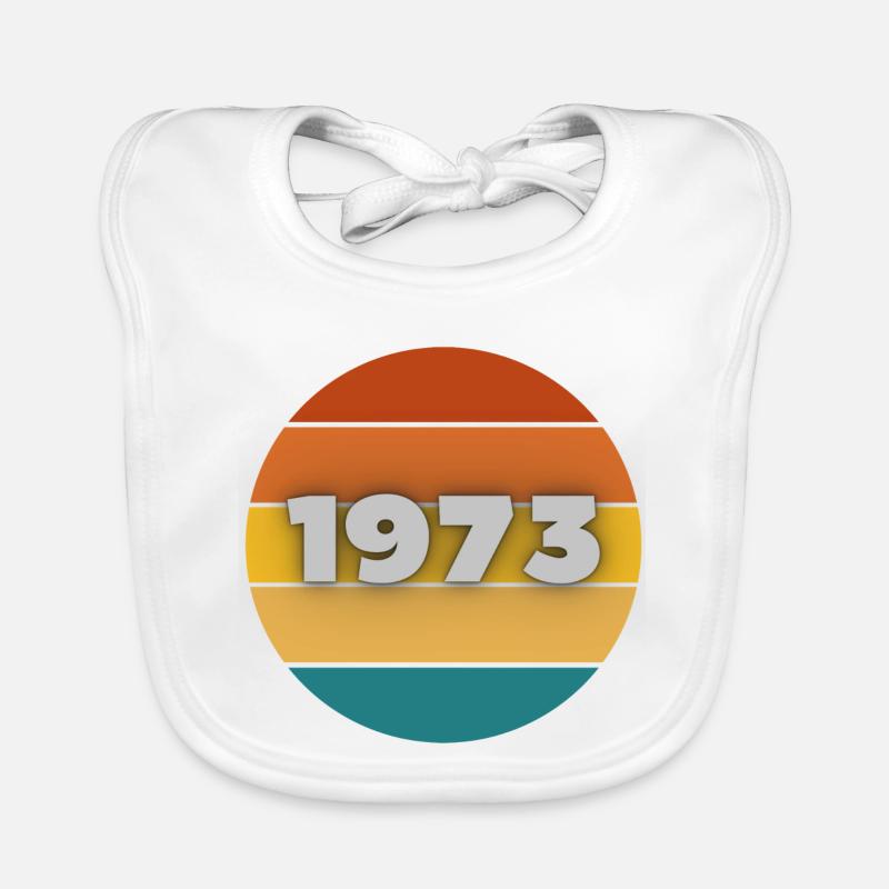 1973, année de naissance, 50 ans Bavoir bio Bébé