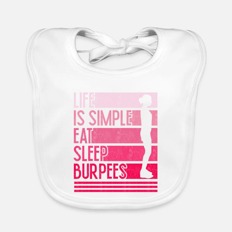 Leben ist einfach Burpees Design Baby Bio-Lätzchen