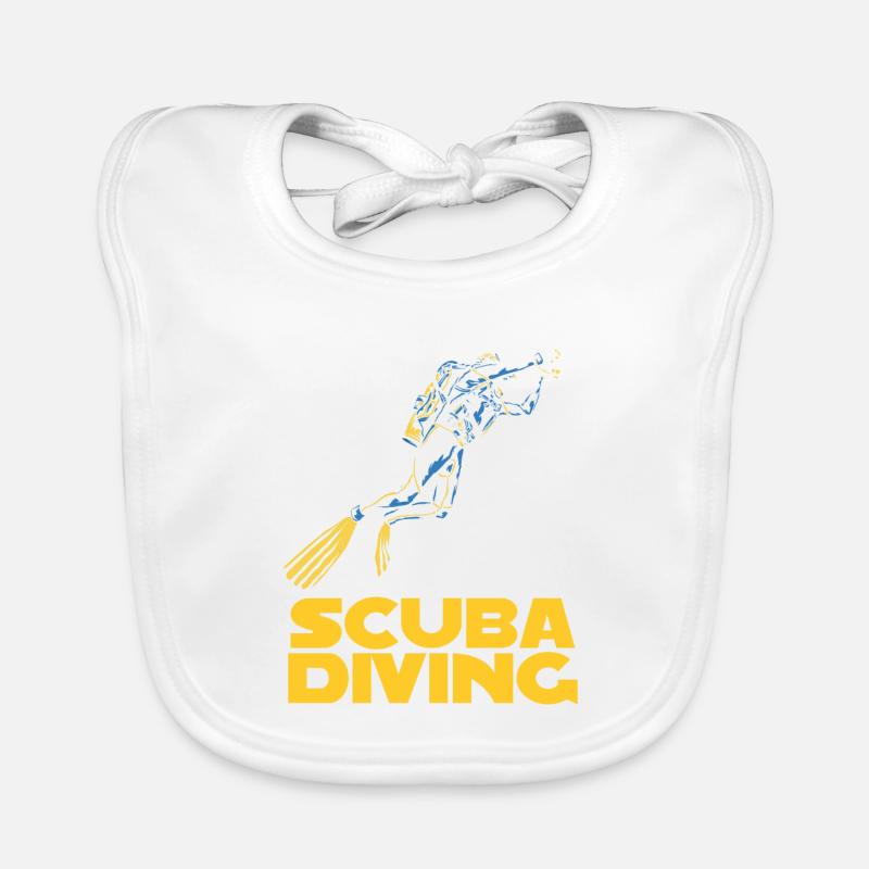 Scuba Diver Instructor Design Organic Baby Bibs