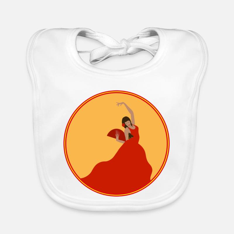 Flamenco Dancer 3 Organic Baby Bibs