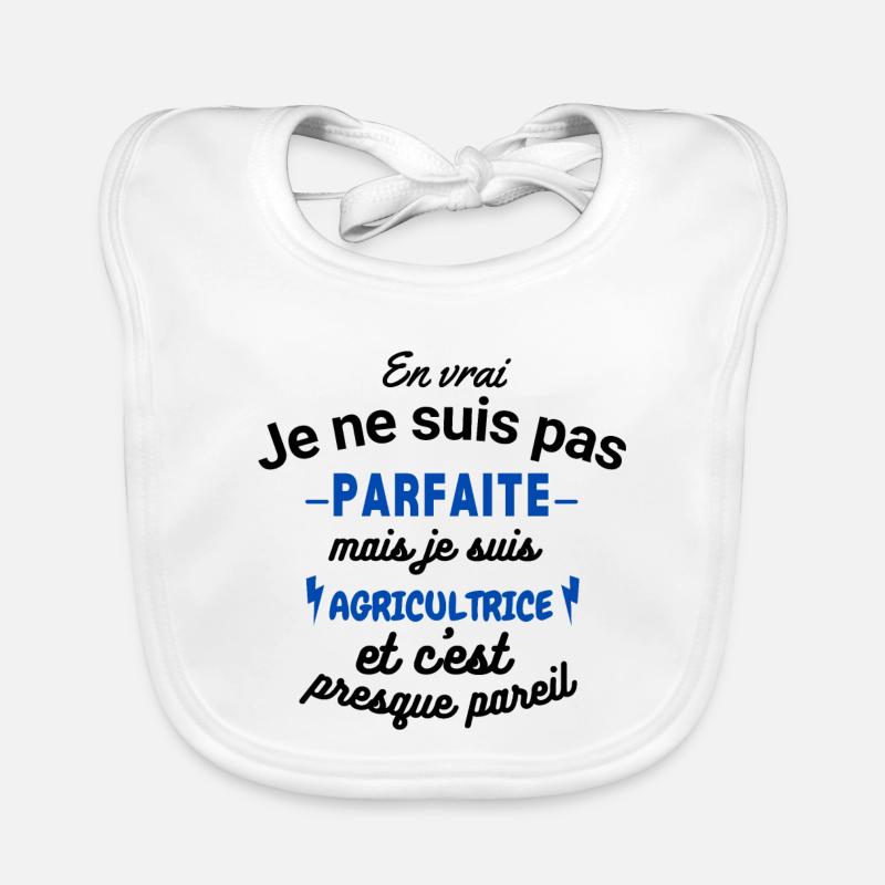 Pas parfaite mais Agricultrice Bavoir bio Bébé