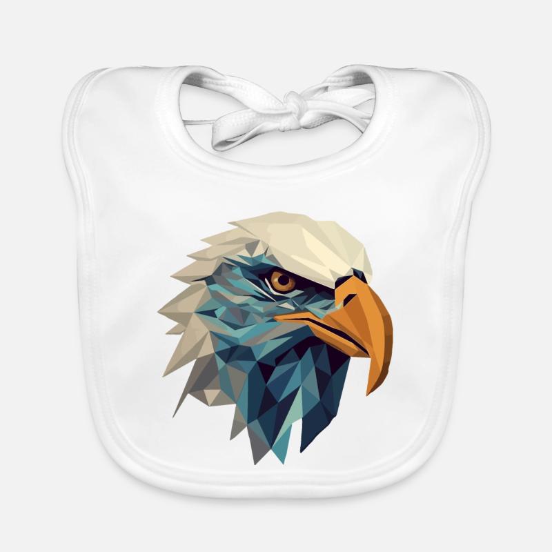 Stylized, geometric eagle Organic Baby Bibs