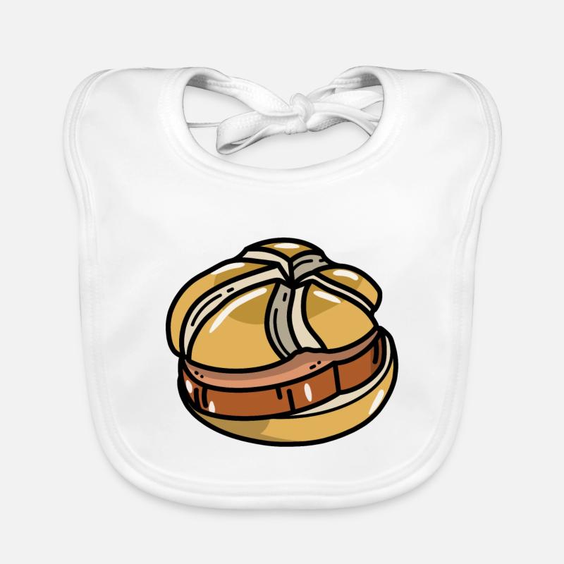 Delicious Leberkäs rolls without mustard Organic Baby Bibs