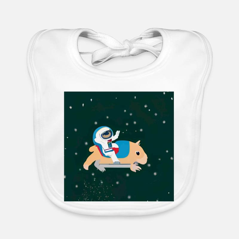 Astronaute sur un capybara spatial Bavoir bio Bébé