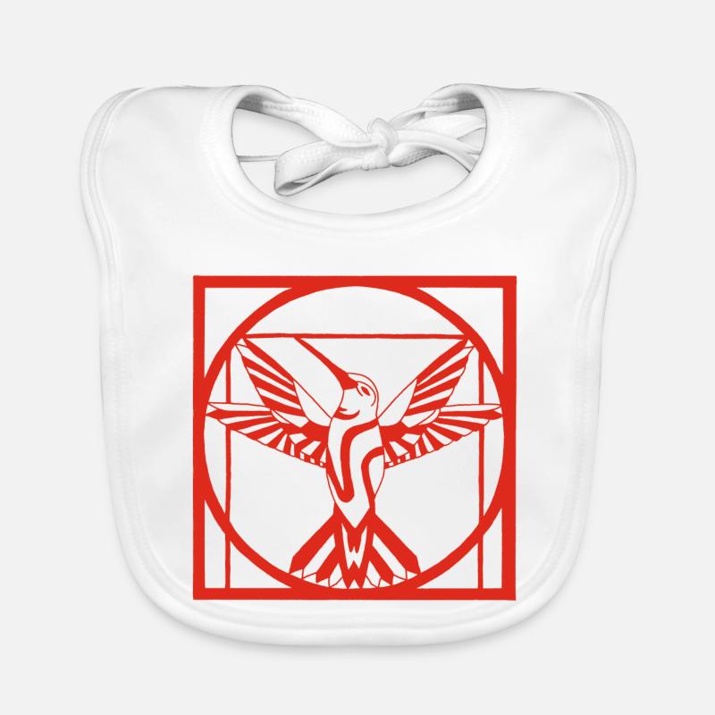 Vitruv roter Vogel Baby Bio-Lätzchen