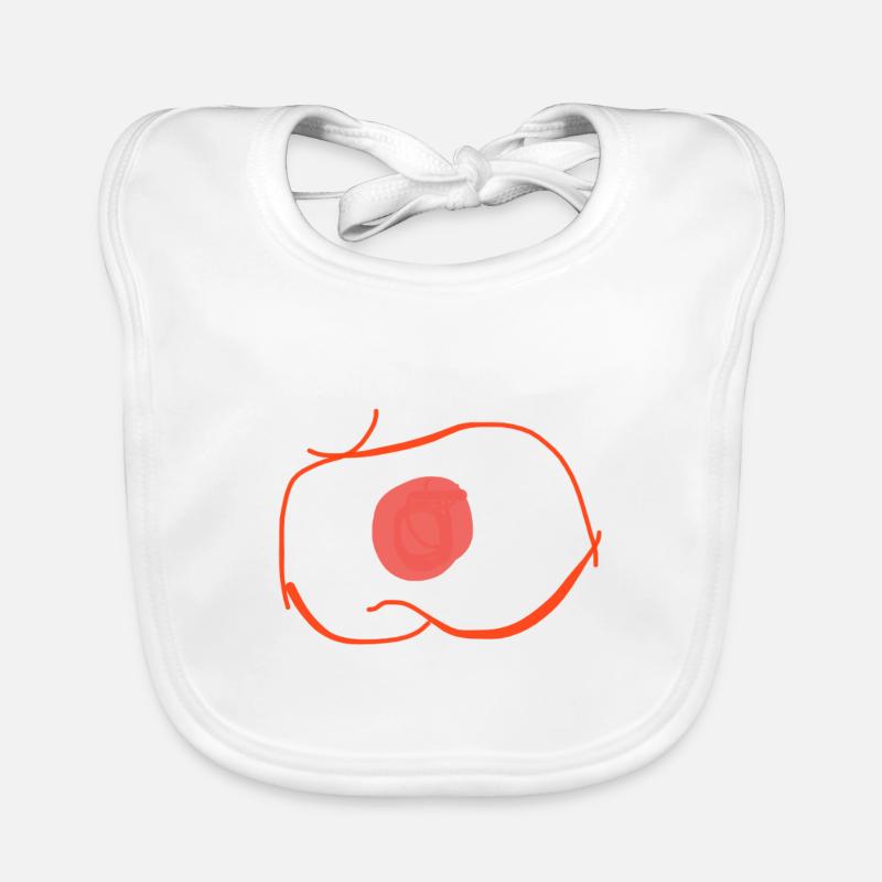 Red Artificial Eye Organic Baby Bibs