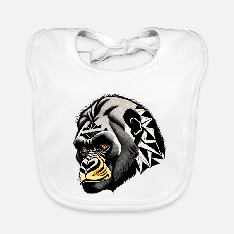 Affe, Gorilla Baby Bio-Lätzchen