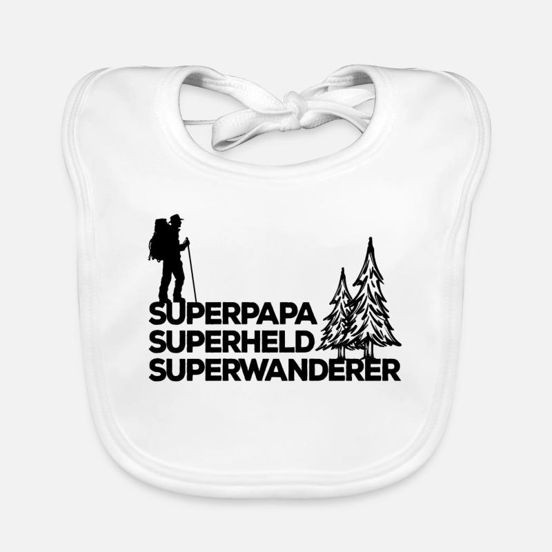 Mountain Hike Hiker Hiking Statement Hike Organic Baby Bibs