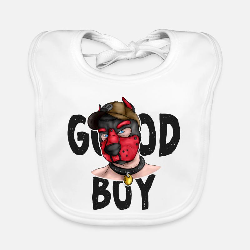 GoodBoyRed - Baby Bio-Lätzchen - Weiß