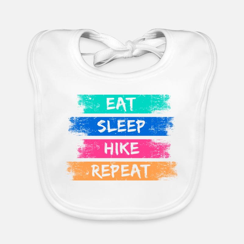 Mountain Hike Statement Hiking Hike Nature Organic Baby Bibs