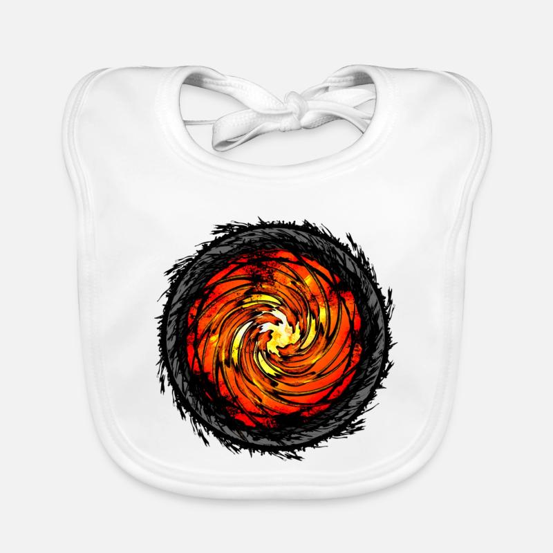 Conception de couleur d’ouragan ardent Bavoir bio Bébé