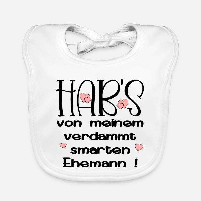 EHEPARTNER SPRÜCHE - SMARTER EHEMANN - HUMOR Baby Bio-Lätzchen