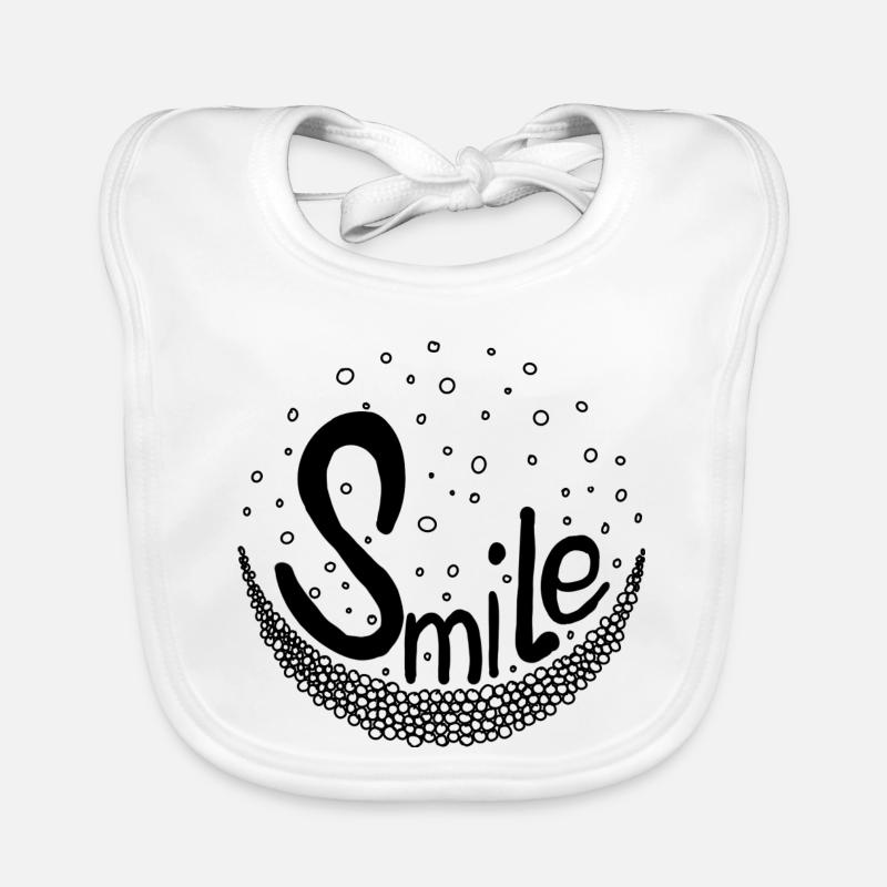 Sourire - Bavoir bio Bébé - blanc
