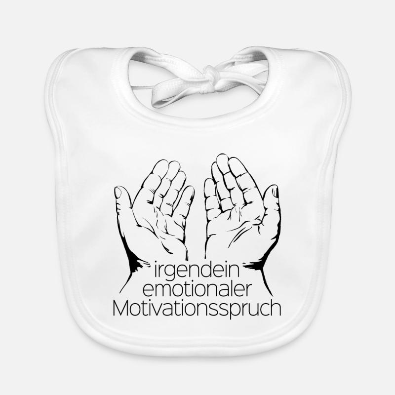 Motivation - Baby Bio-Lätzchen - Weiß