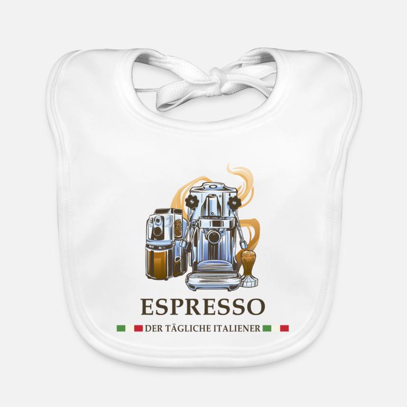 Espresso Italien Design Baby Bio-Lätzchen