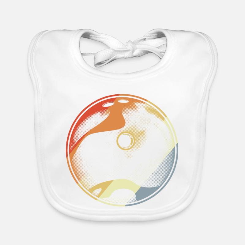 Vintage bowling ball Organic Baby Bibs