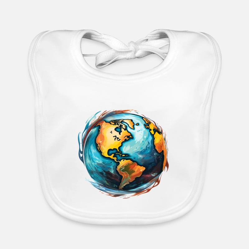 Globe en mouvement Bavoir bio Bébé