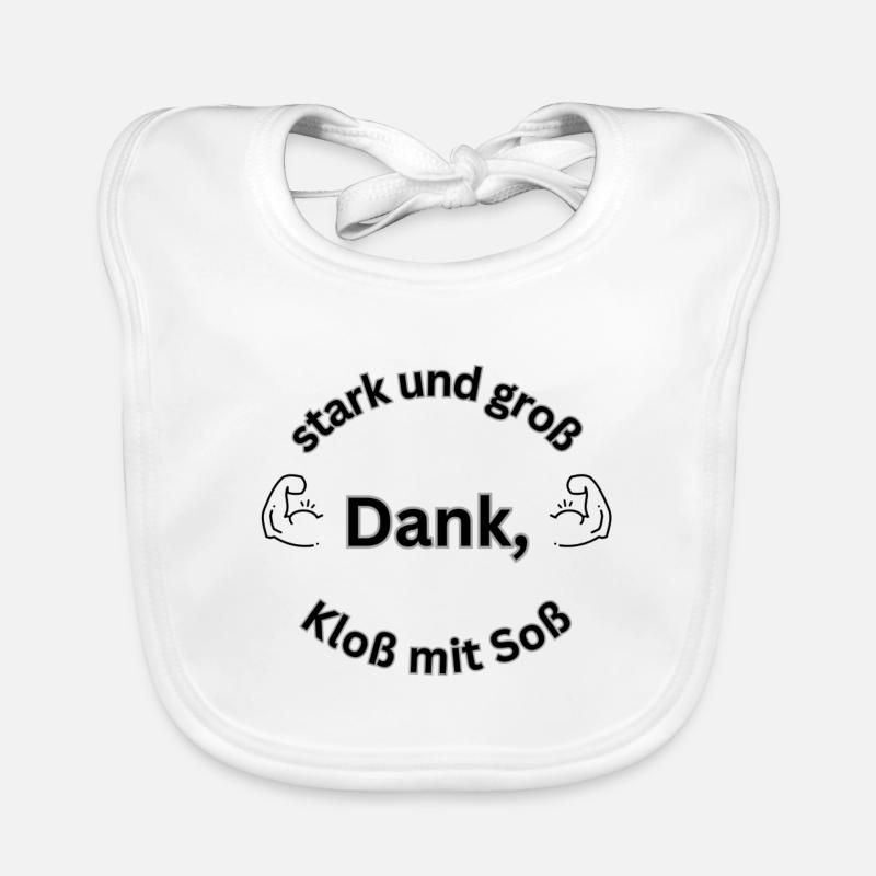 stark und groß dank, Kloß mit Soß Baby Bio-Lätzchen