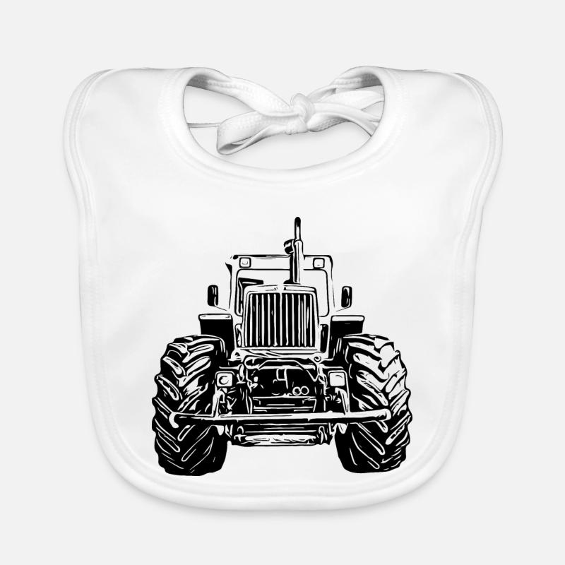 MB trac Front - Baby Bio-Lätzchen - Weiß