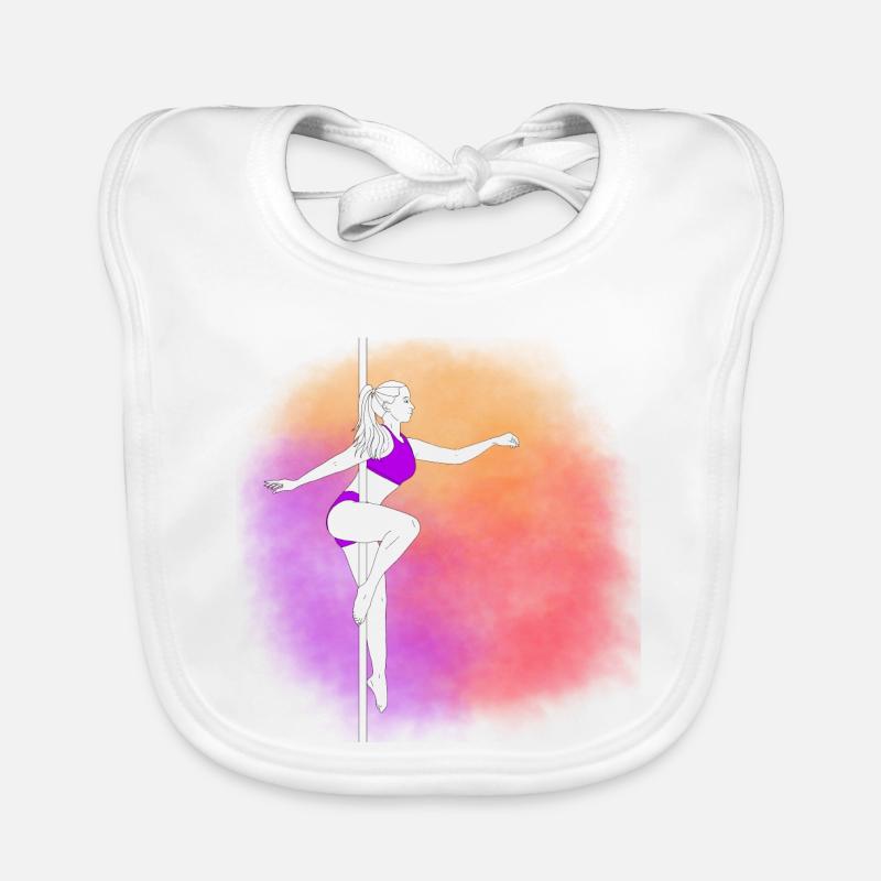 Pole Dance Neon Sunset Baby Bio-Lätzchen