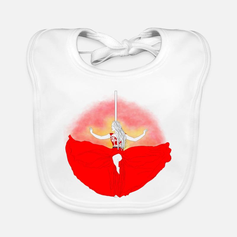 Red-hot pole dance Organic Baby Bibs