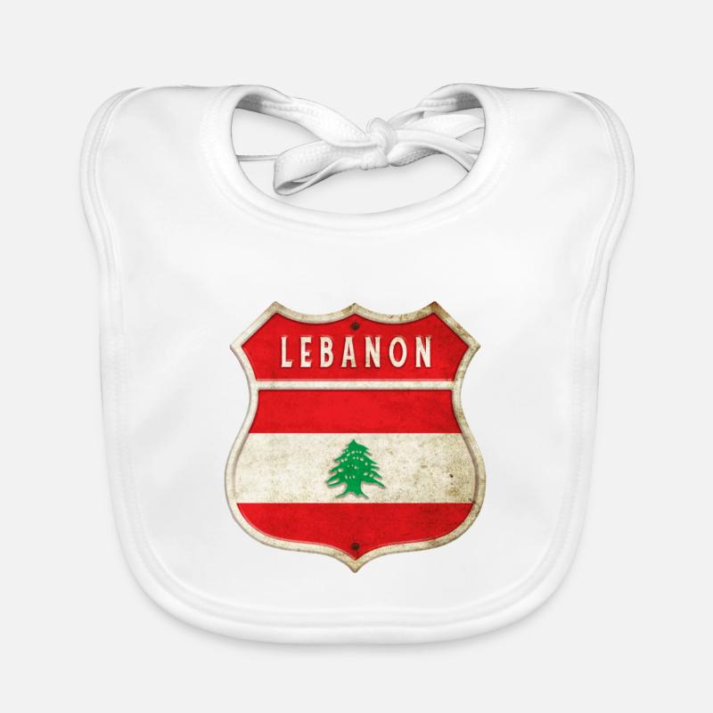 Conception des drapeaux des armoiries du Liban Bavoir bio Bébé