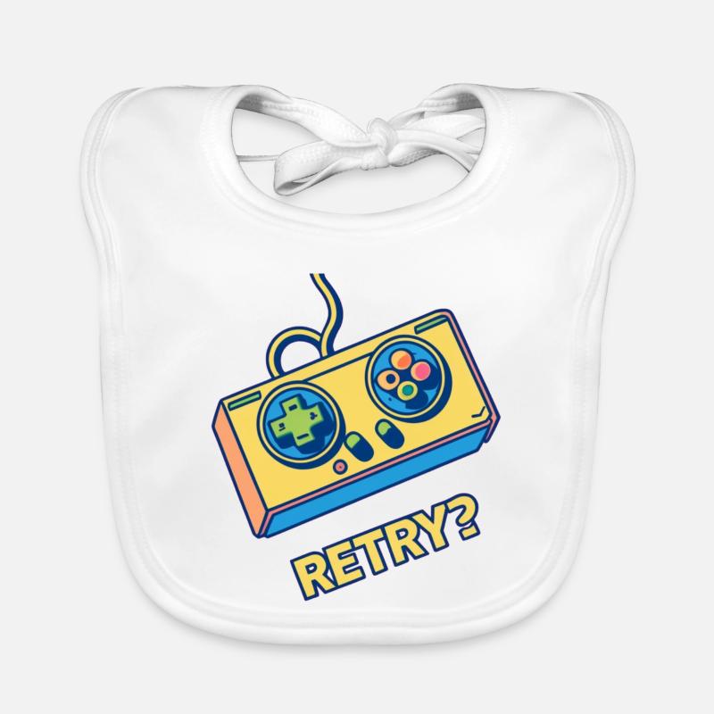 Retro Controller Retry Organic Baby Bibs