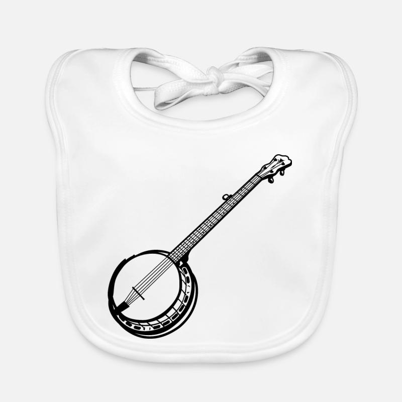 Banjo Sketch Organic Baby Bibs