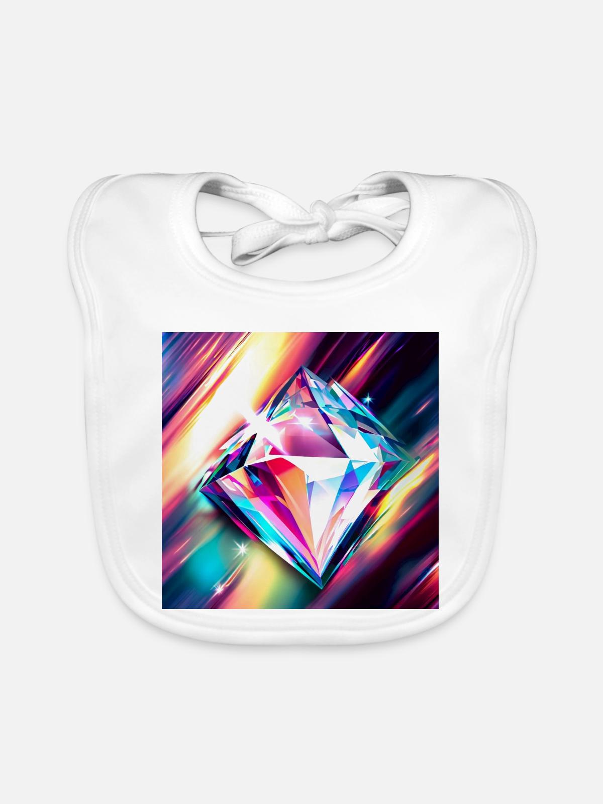 Diamant - Baby Bio-Lätzchen - Weiß - Vorne
