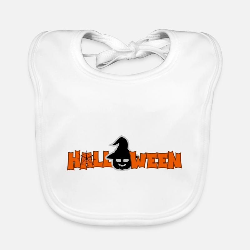 halloween typography t shirt - Bavoir bio Bébé - blanc