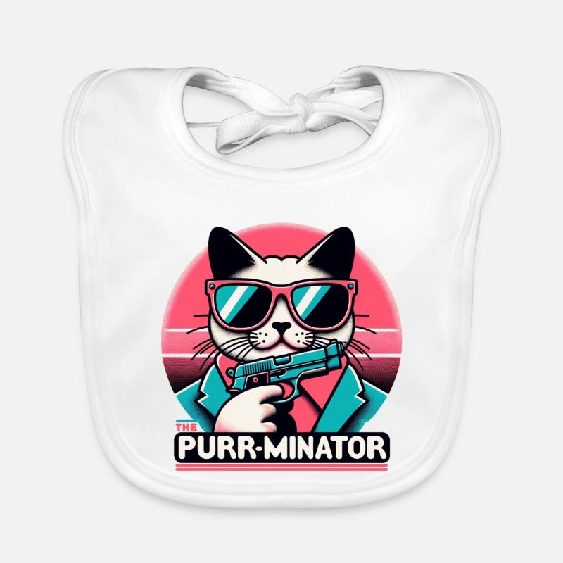 The Purr-minator Organic Baby Bibs