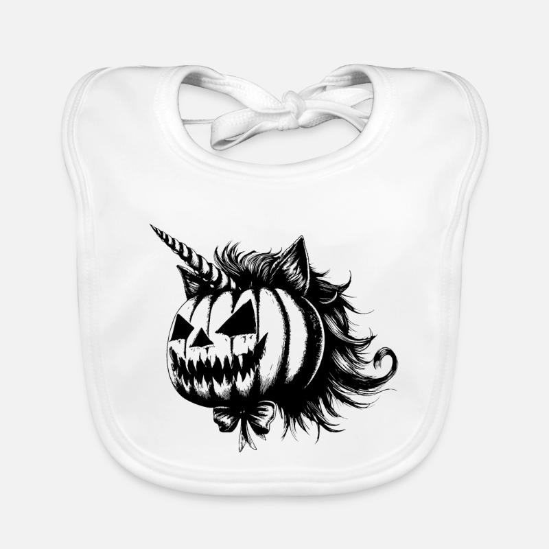 Chat-Licorne d'Halloween Bavoir bio Bébé