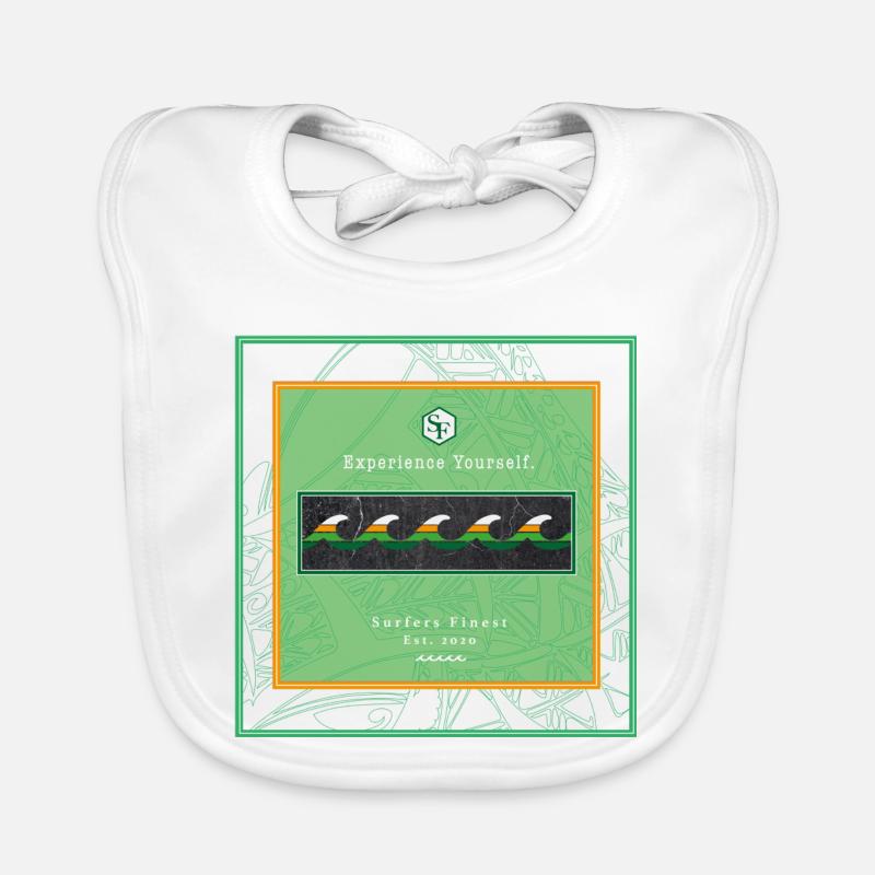 Logo de vagues de conception de surf Bavoir bio Bébé