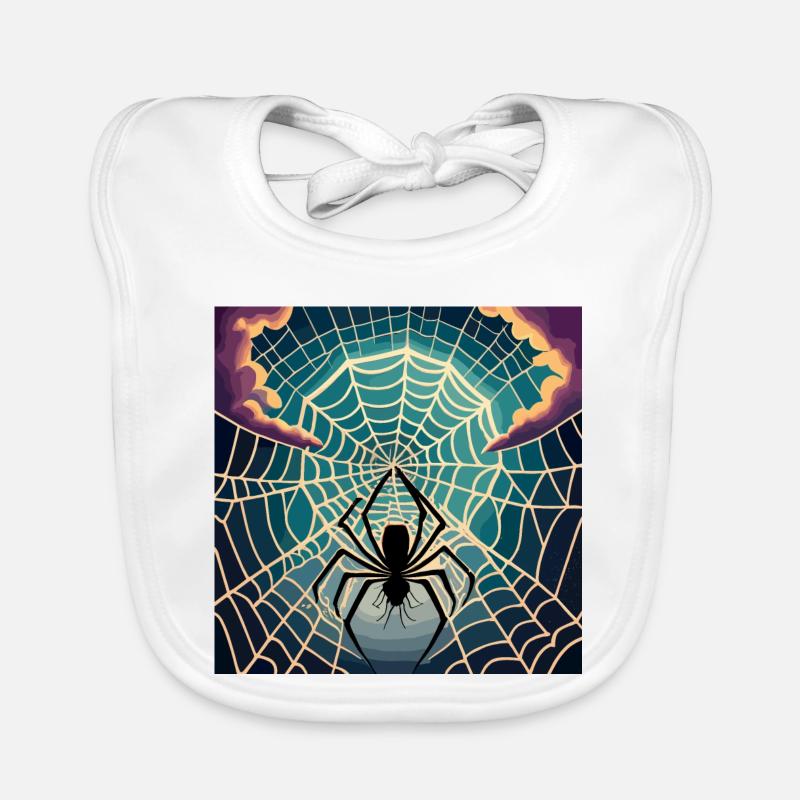 A spiderweb spider moon Baby Bio-Lätzchen