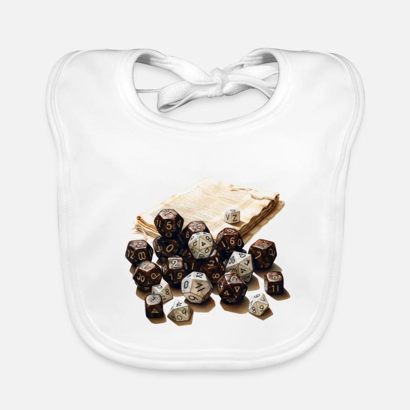 W20 Mit Rollenspielbogen Fantasy RPG Shirt Baby Bio-Lätzchen