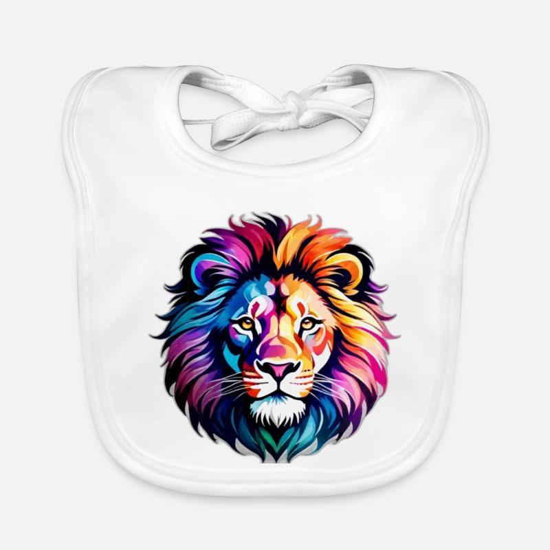 lion colorful Baby Bio-Lätzchen