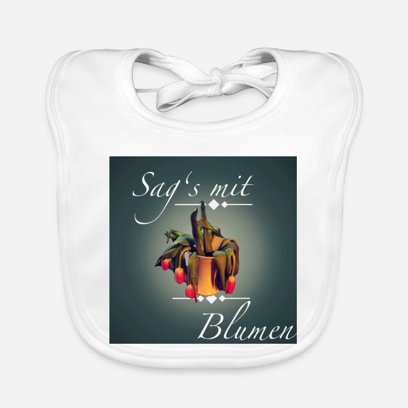 Sag's mit Blumen Baby Bio-Lätzchen