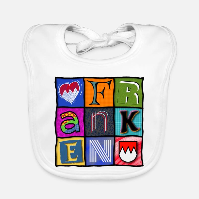 Franken - Pop-Art - cool Baby Bio-Lätzchen