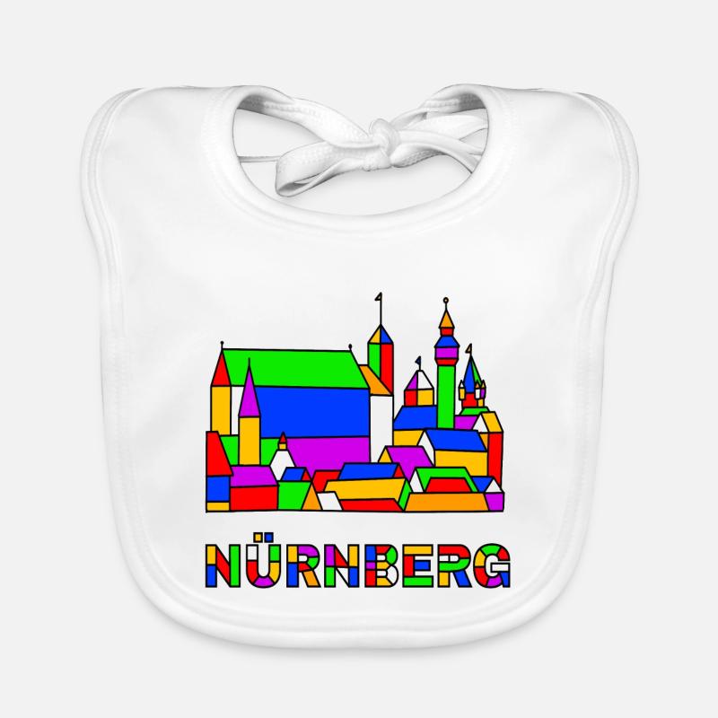 Nuremberg - Castle - Pop-Art Organic Baby Bibs