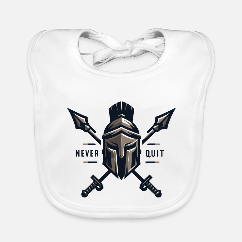 Fitness Warrior - Bodybuilding Gift Organic Baby Bibs