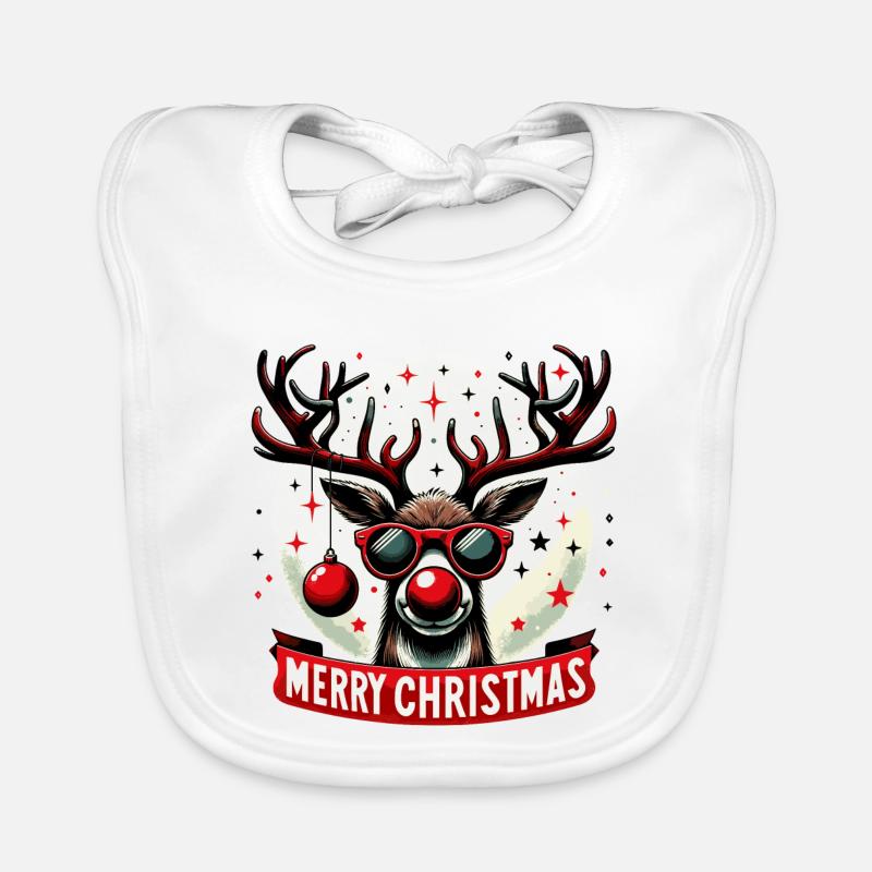 Rentier-Weihnachtsspaß - Original Pullover Baby Bio-Lätzchen