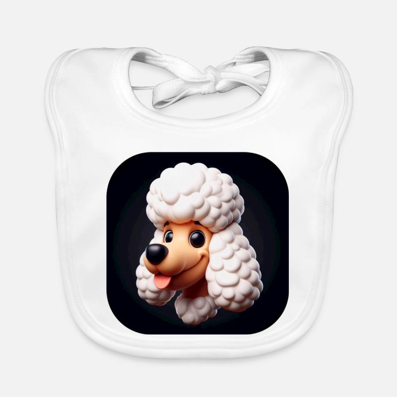 Chien caniche comique Bavoir bio Bébé