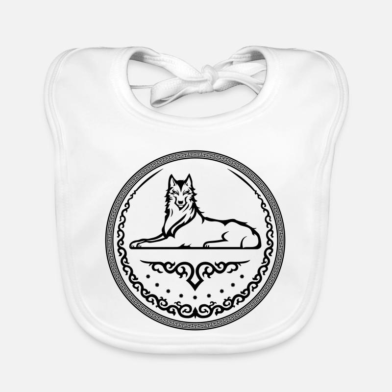 Loup du Caucase Bavoir bio Bébé