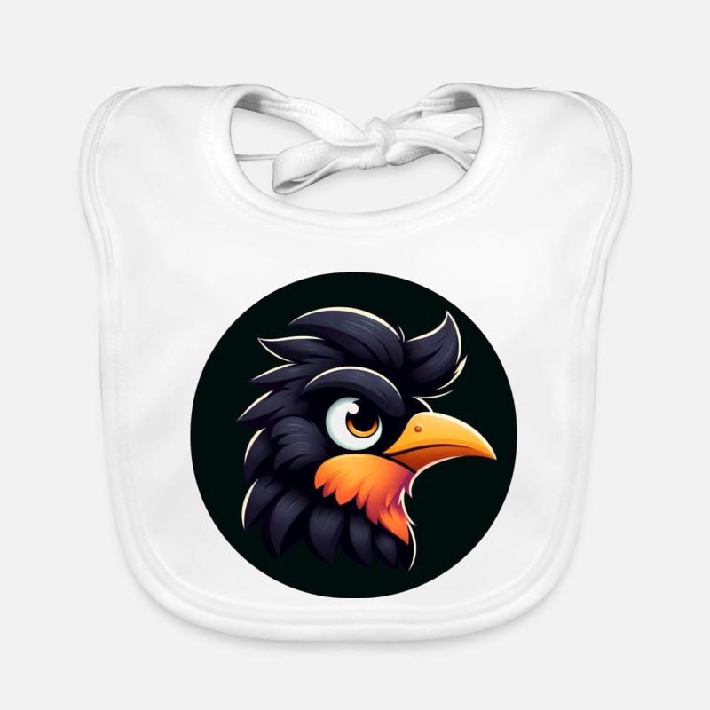 Cooler Rabe im Comic Stil Baby Bio-Lätzchen