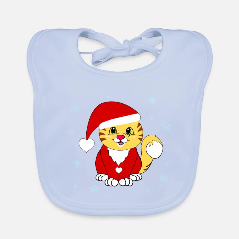 weihnachtskater Baby Bio-Lätzchen