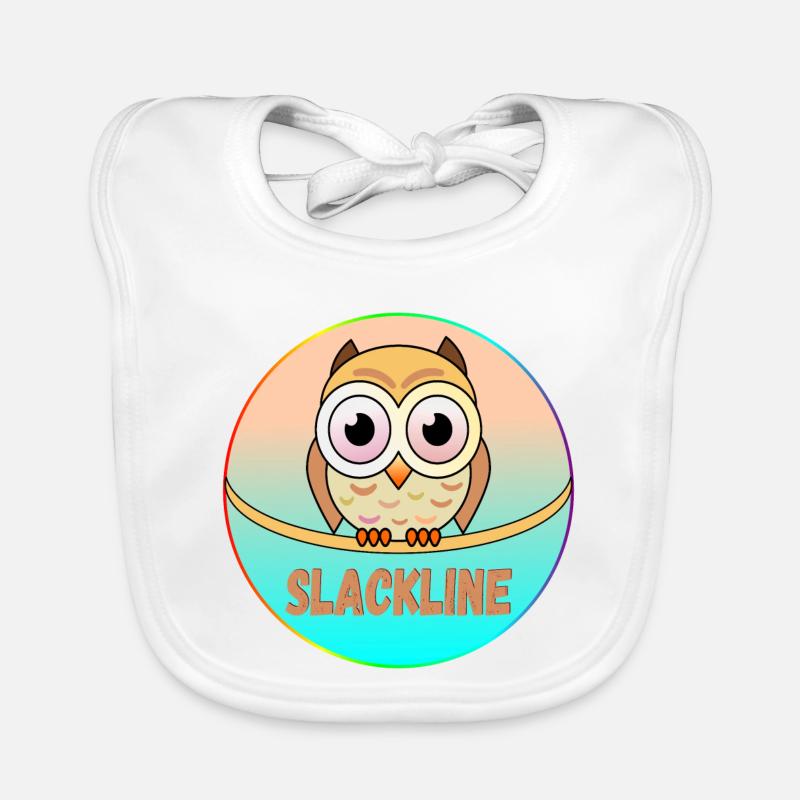 SLACKLINE EULEN - VOGEL Baby Bio-Lätzchen