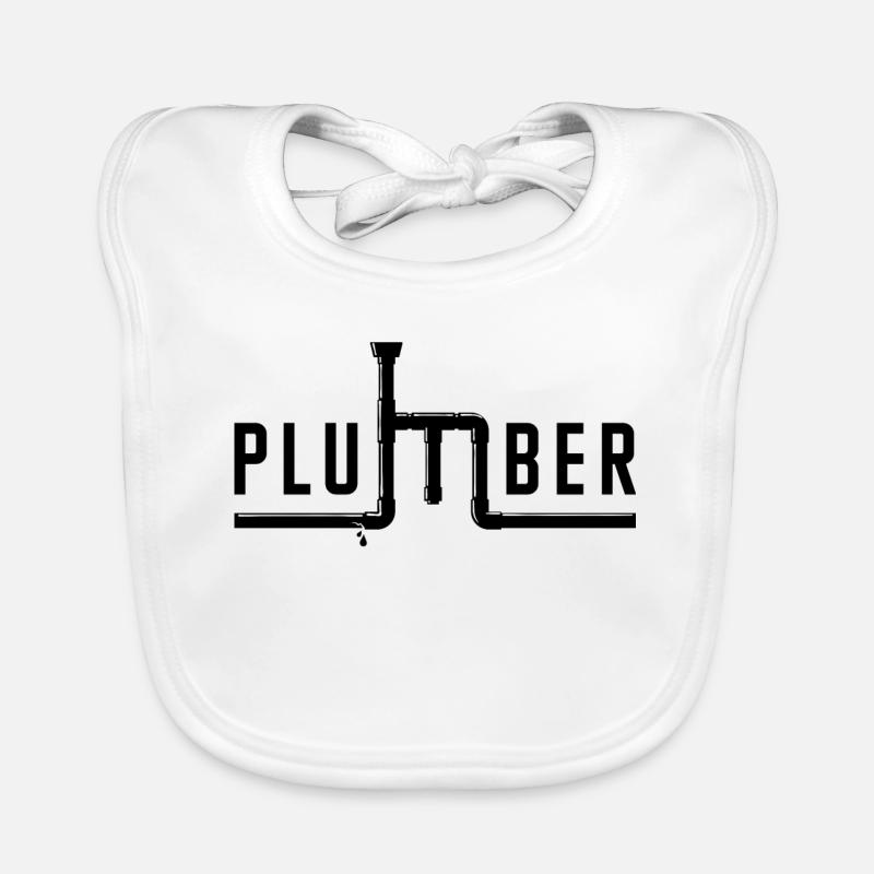 Job Plumber Work Worker Make Money Saying Organic Baby Bibs