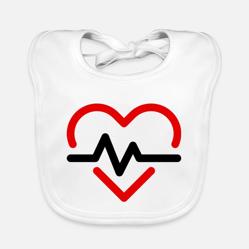 battements cardiaques Bavoir bio Bébé