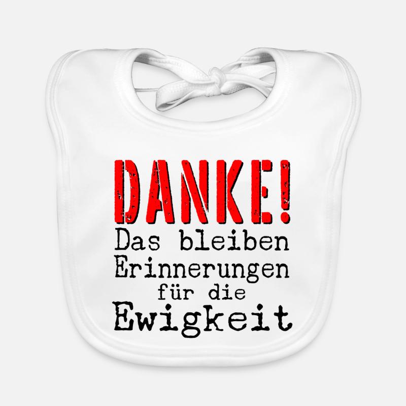 DANKE DANKSCHÖN SPRÜCHE ERINNERUNGEN Baby Bio-Lätzchen